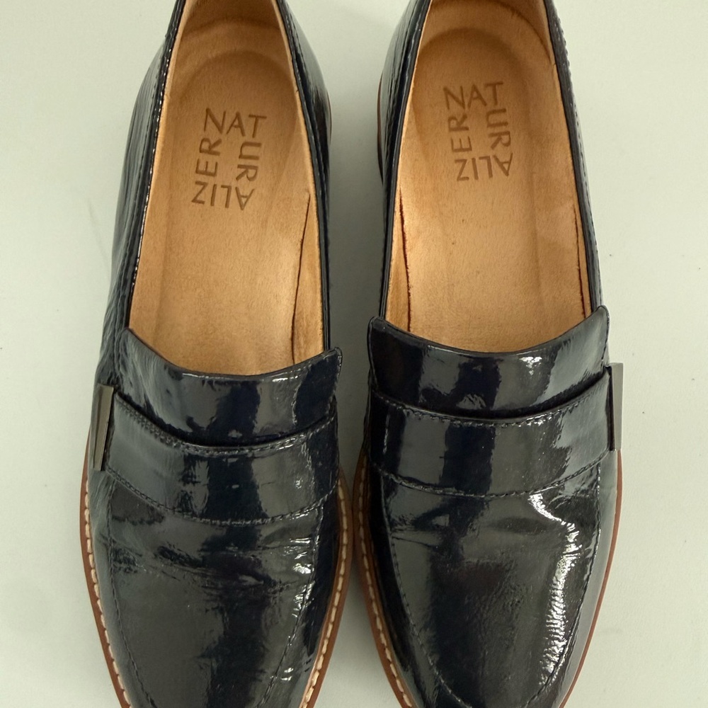 Naturalizer Navy Patent Leather Loafers